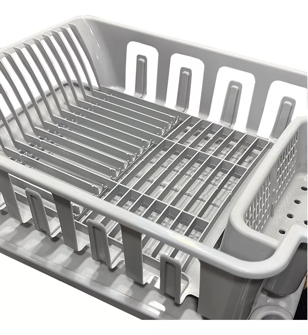 Escurridor De Platos Plástico Bandeja Cubiertero Desagüe — miniatura 3