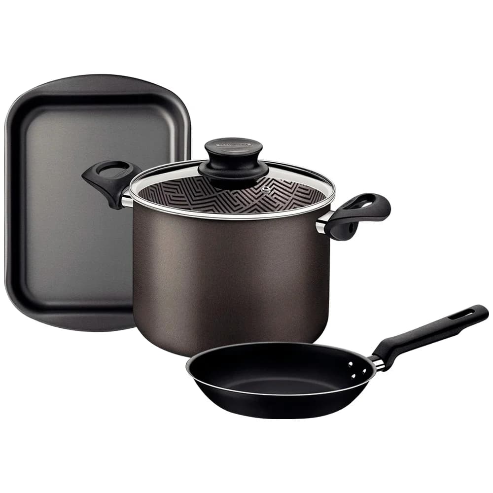 Juego Tramontina Kit Olla Asadera Sarten 3 Piezas Teflon — imagen 1 de 1
