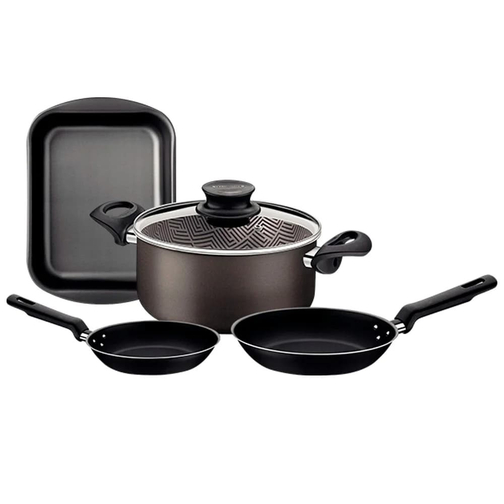 Juego Tramontina Kit Olla Sartenes Asadera 4 Piezas Teflon — imagen 1 de 1