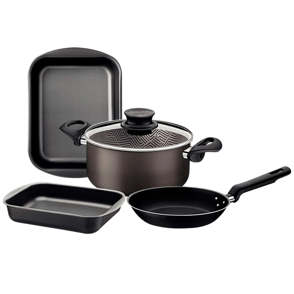 Juego Tramontina Kit Olla Sarten Asaderas 4 Piezas Teflon — imagen 1 de 1