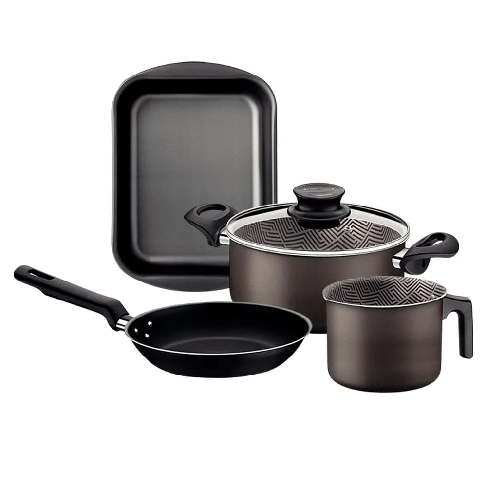 Juego Tramontina Kit Olla Sarten Asadera 4 Piezas Teflon — imagen 1 de 1