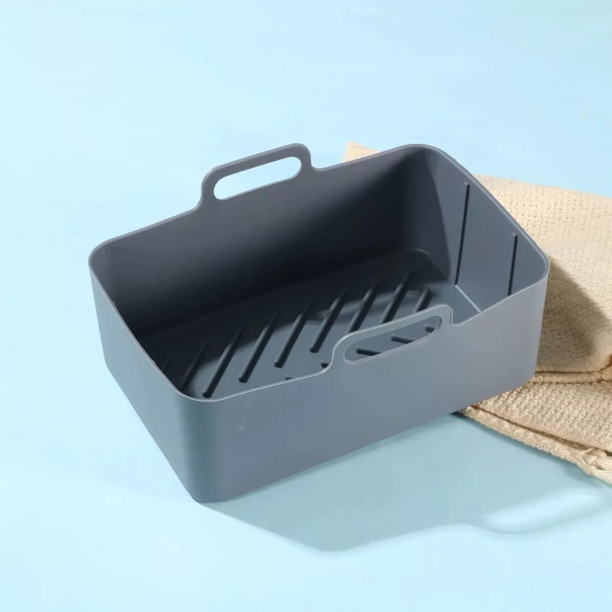 Molde De Silicona Budinera Para Freidora De Aire 20 Cm Rect — miniatura 4
