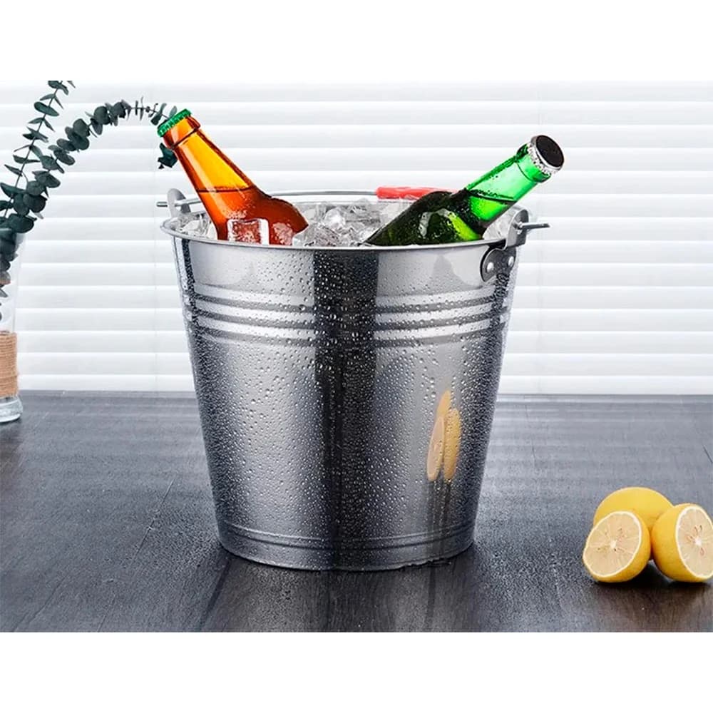 Champagnera Hielera Acero Inox 30 X 28 Cm Balde Con Asa — miniatura 3