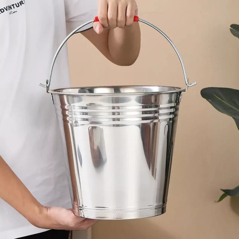 Champagnera Hielera Acero Inox 30 X 28 Cm Balde Con Asa — miniatura 6