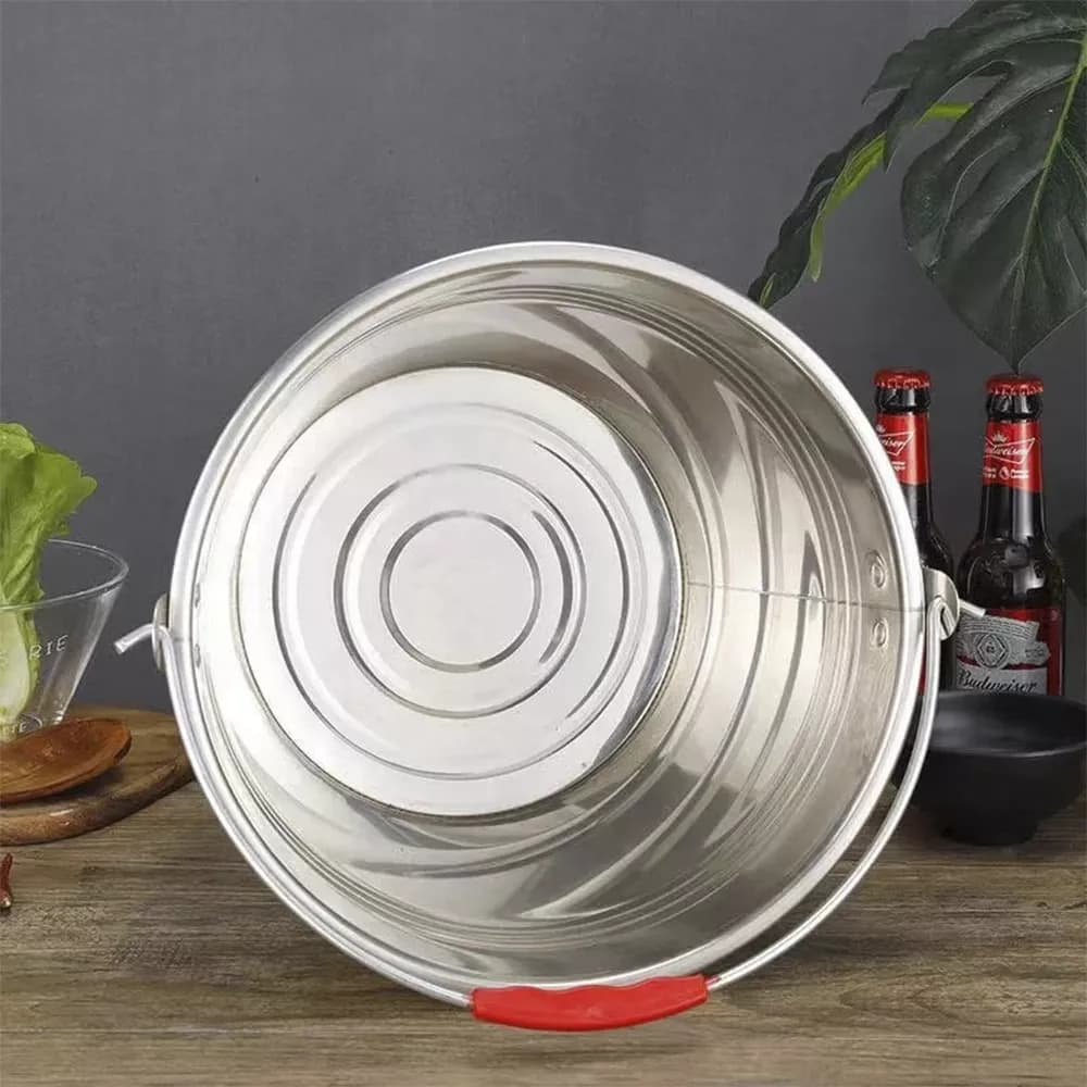 Champagnera Hielera Acero Inox 30 X 28 Cm Balde Con Asa — miniatura 8