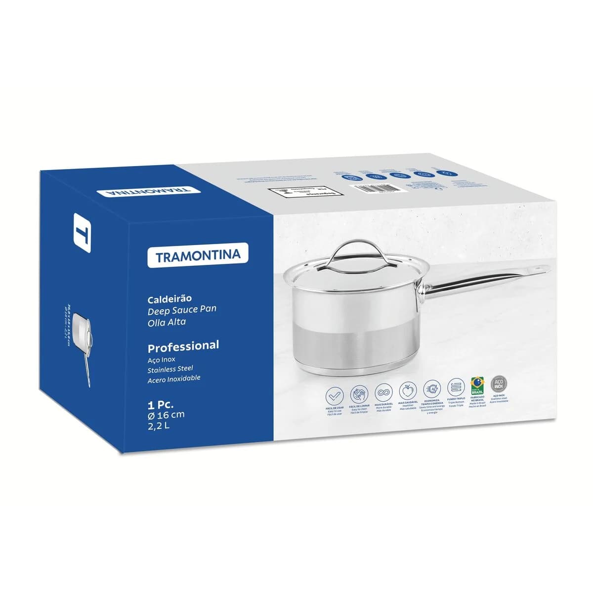 Olla Tramontina Profesional Induccion 16 Cm 2,2 Litros — miniatura 2