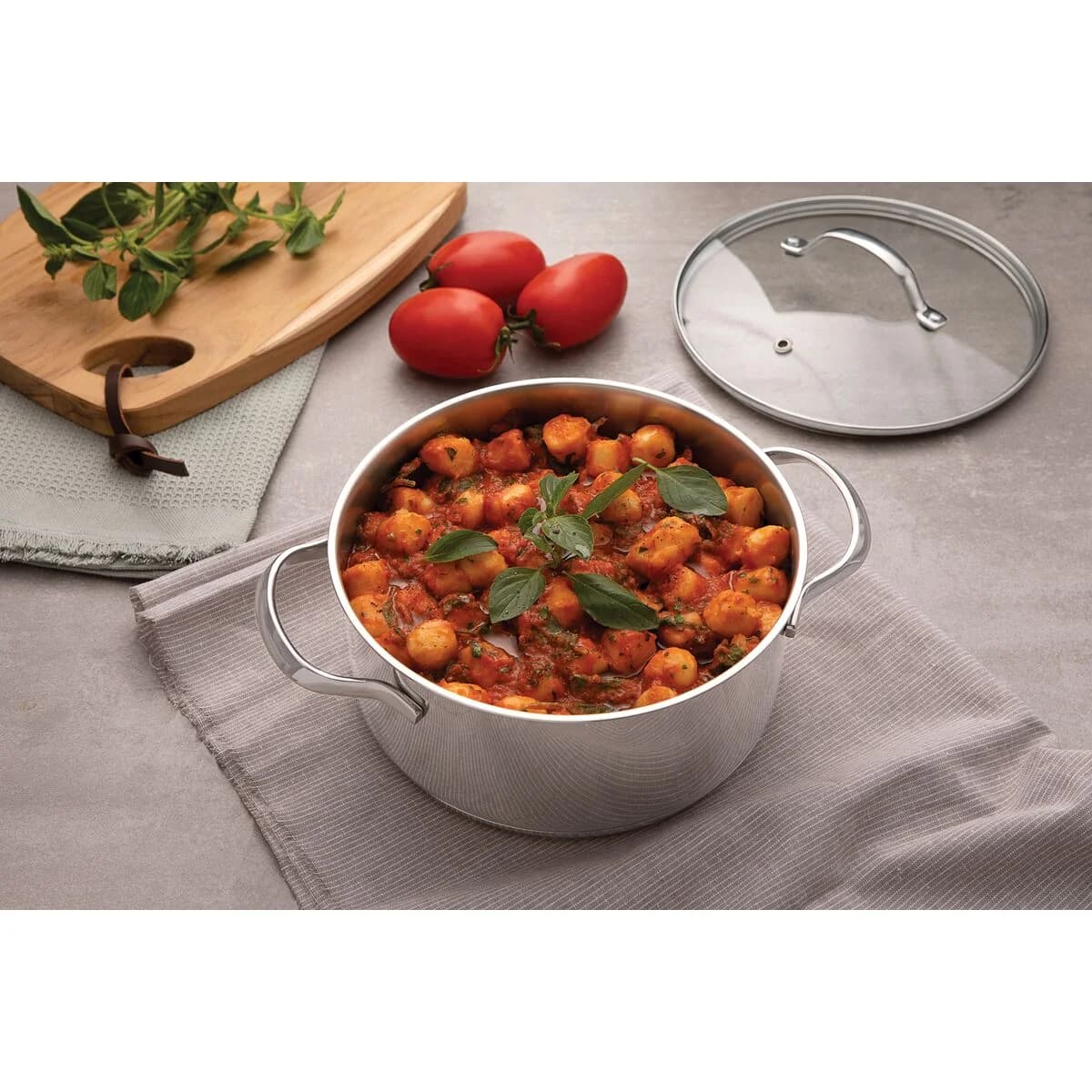 Olla Tramontina Induccion 24 Cm 6,10 Litros Acero Inox Una — miniatura 3
