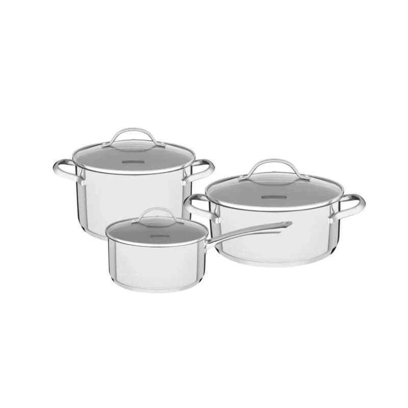 Juego De Ollas Tramontina Acero Inox Inducción 3 Piezas Una — imagen 1 de 2