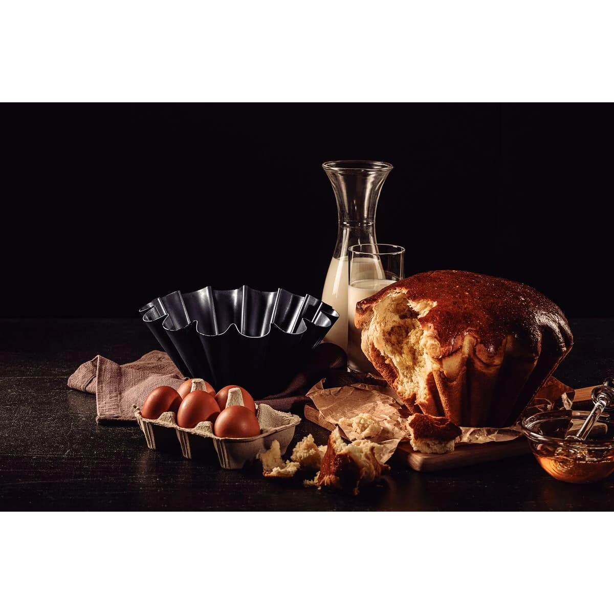 Molde Brioche Tramontina 22 Cm Flanera Budinera Teflon Negro — miniatura 4