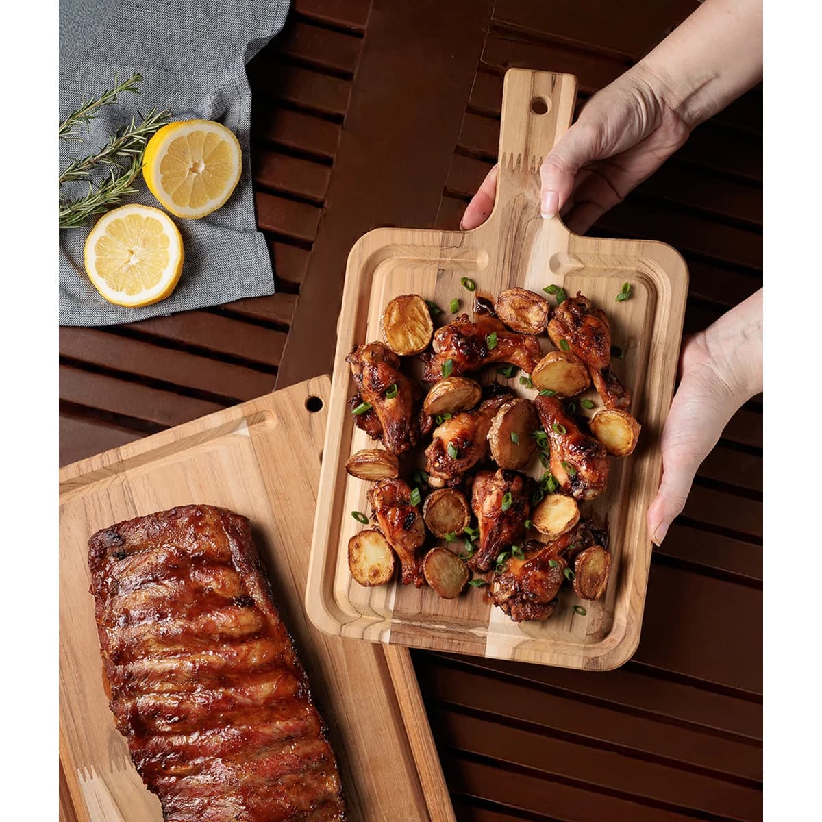 Tabla De Madera Tramontina Cocina Asado 40 Cm Churrasco — miniatura 3