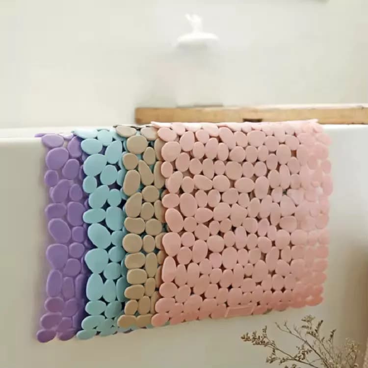 Alfombra De Ducha Baño Rectangular Antideslizante 68 X 38cm — miniatura 4