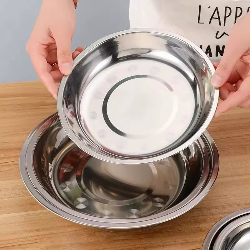 Bowl Acero Inoxidable Recipiente Mezclador 25 Cm X 6 Cm — miniatura 3
