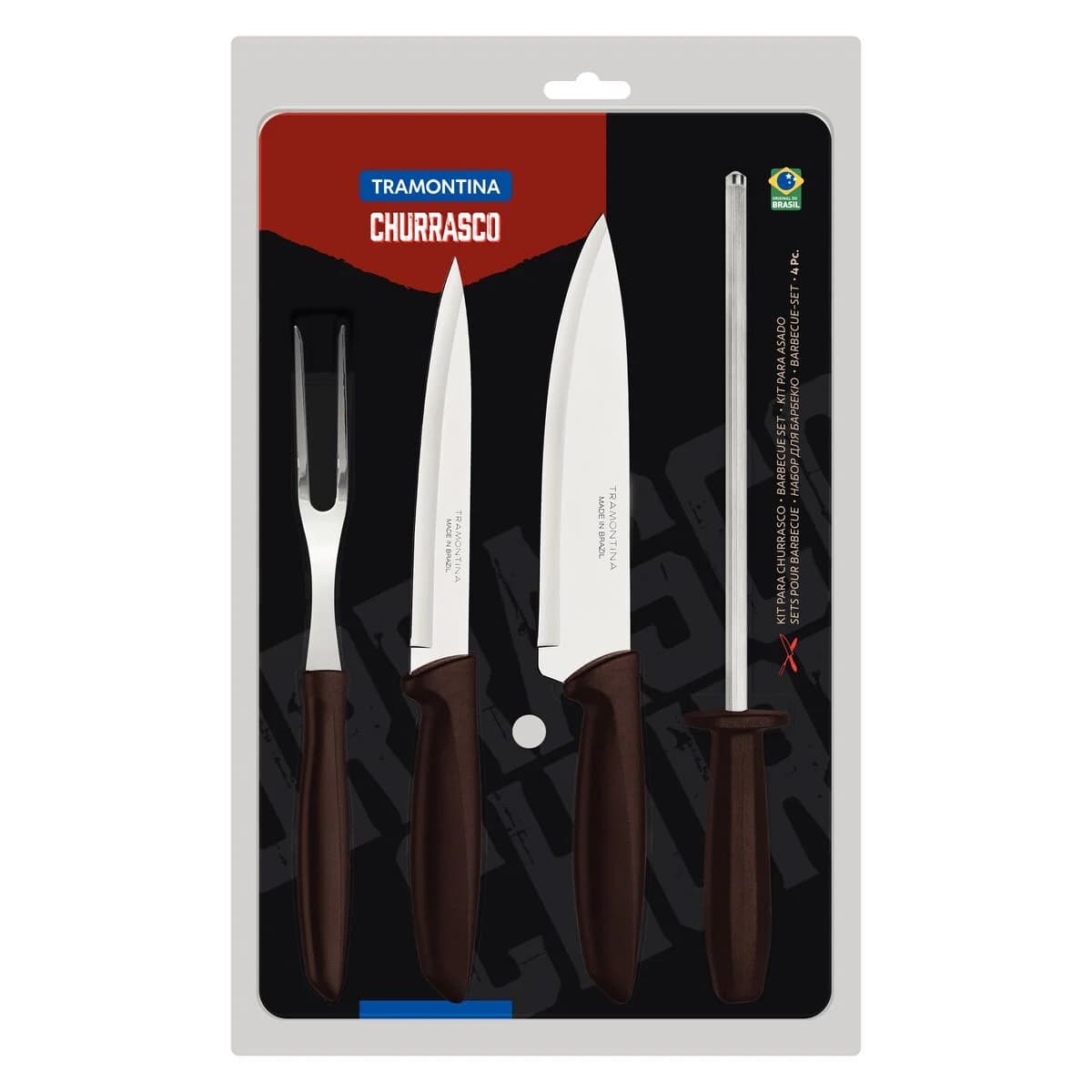 Juego de Asado Tramontina Plenus 4 Piezas Acero Inox — miniatura 2