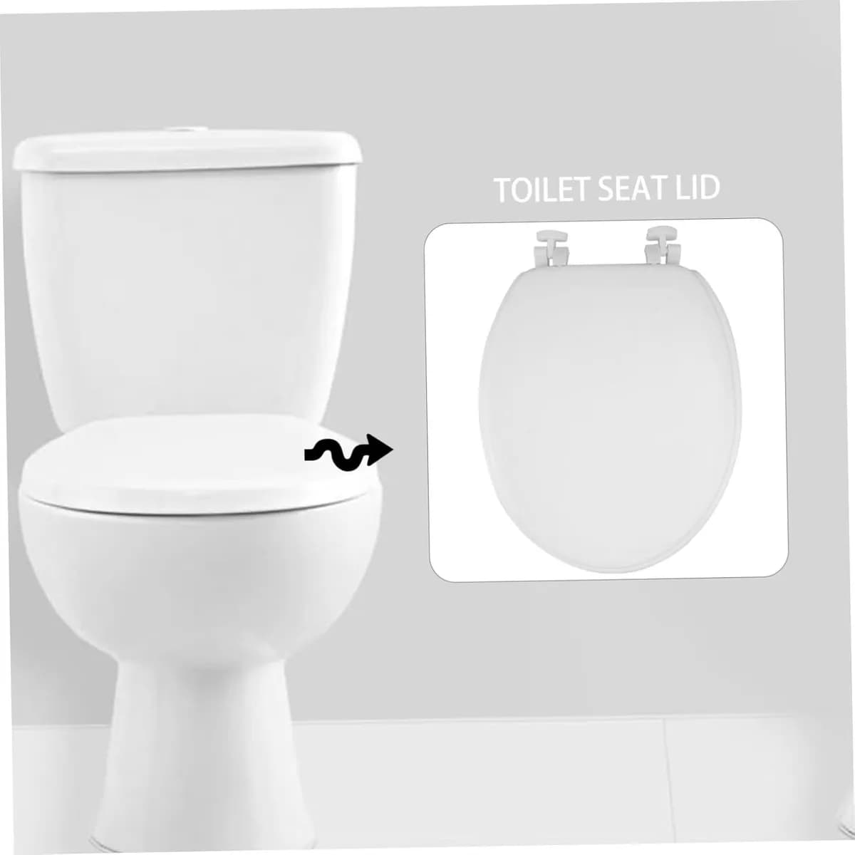 Tapa De Inodoro Acolchonada Blanca Lisa 42 Cm X 36 Cm — miniatura 3