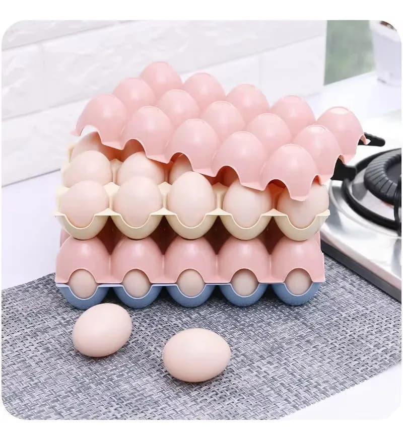 Huevera Organizador De Huevos Para 15 Unidades Plastico — miniatura 2