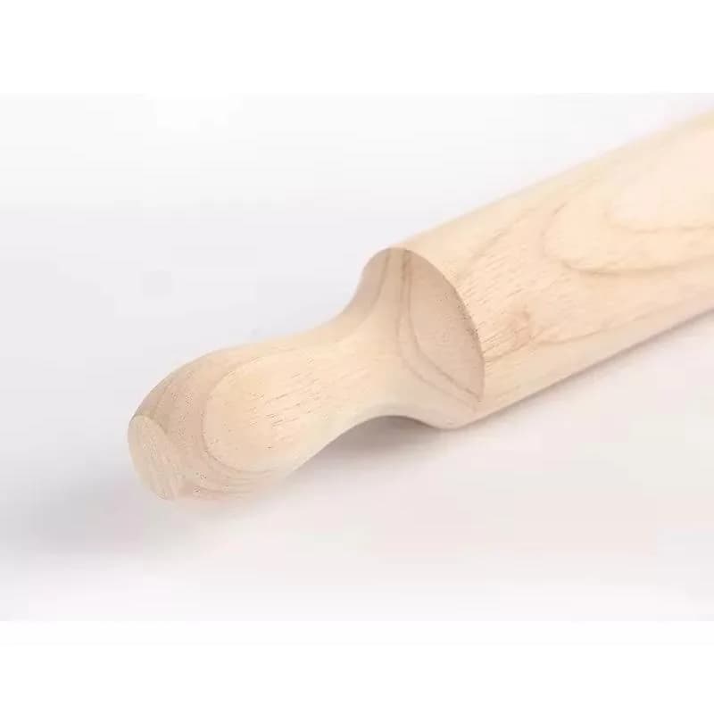 Palote De Amasar Madera Palo Rodillo Macizo 40 Cm X 4 Cm — imagen 3 de 3