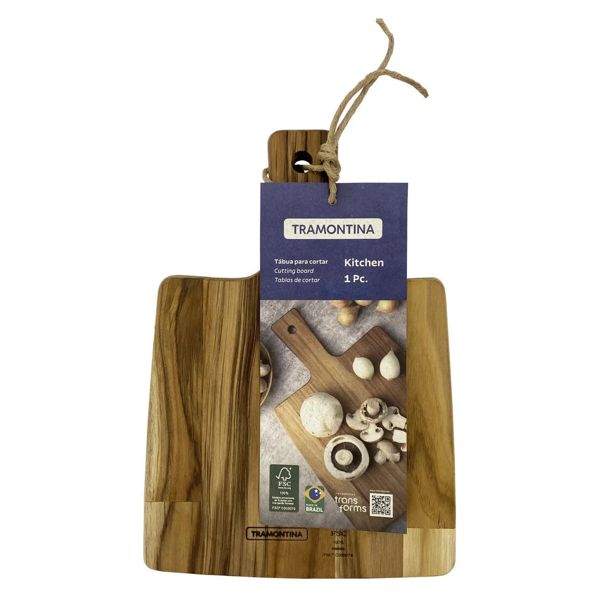 Tabla De Cocina Tramontina Rectangular Madera 28 X 19 Cm — miniatura 2