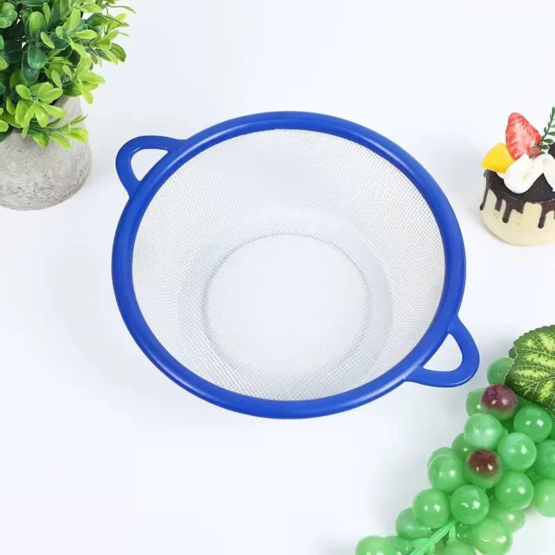 Colador De Malla Cernidor Con Asas Platico 18 Cm — miniatura 3