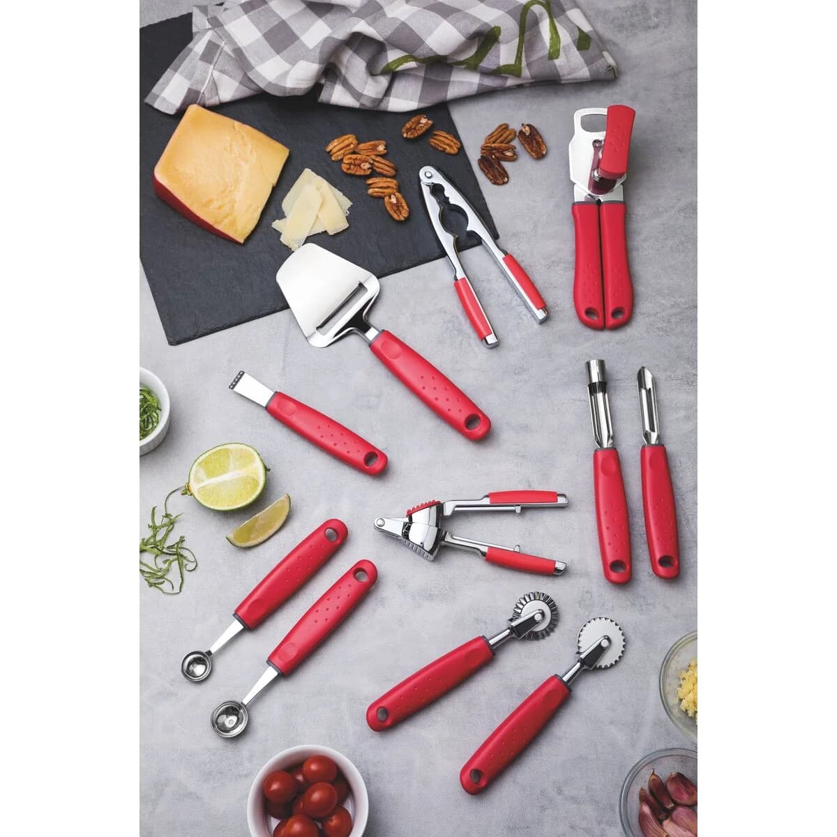Abrelatas Tramontina Utilita En Acero Inoxidable Rojo — miniatura 3