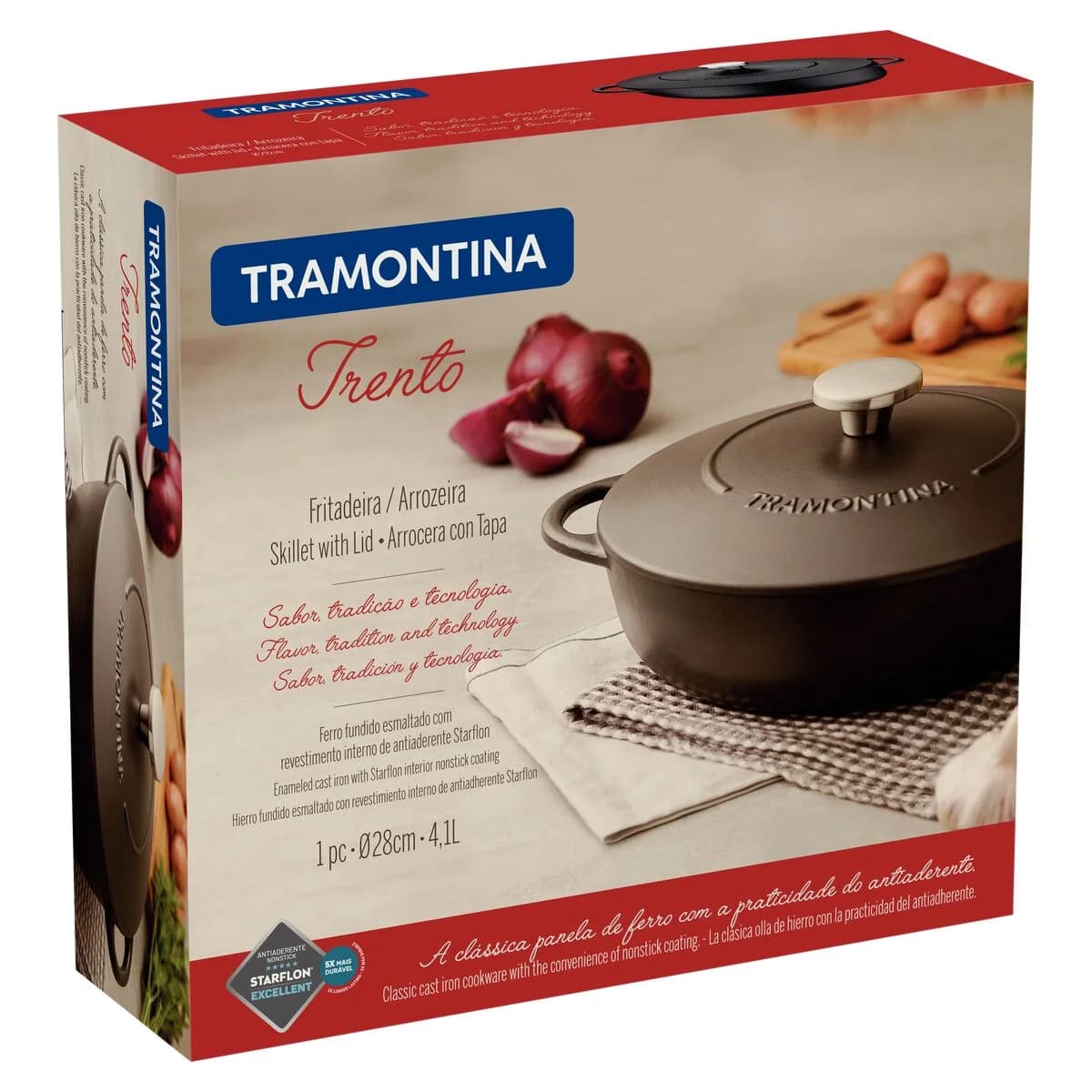 Arrocera Tramontina Trento Hierro Esmaltado Antiadherente — miniatura 2