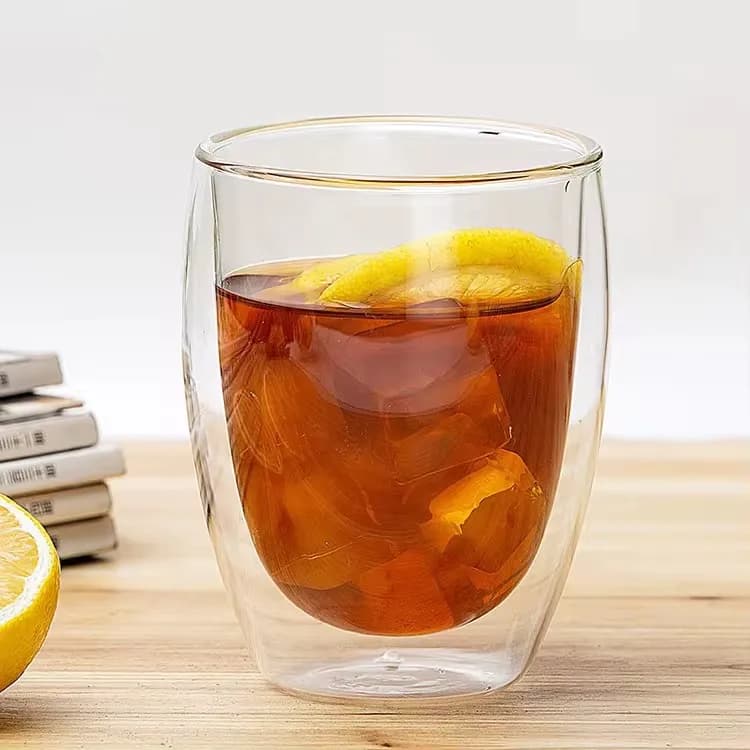 Vaso Doble Pared Vidrio Borosilicato 350 Ml Cafe Te — miniatura 3