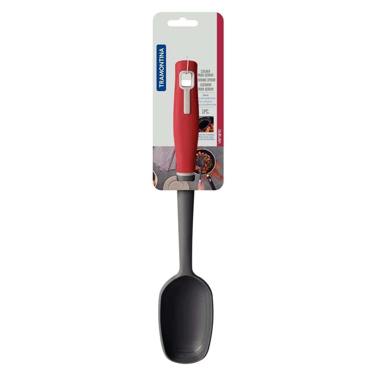 Cuchara para Servir Tramontina Verano Nylon Rojo — miniatura 2