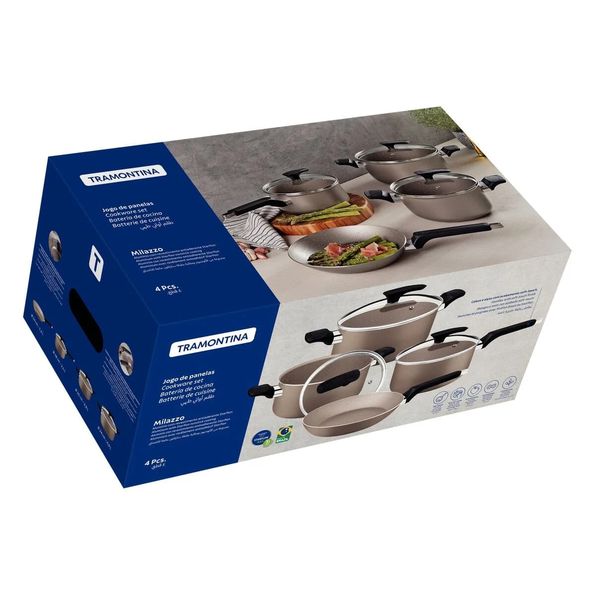 Bateria de Cocina Tramontina Milazzo Ollas 4 Piezas Teflon — miniatura 2