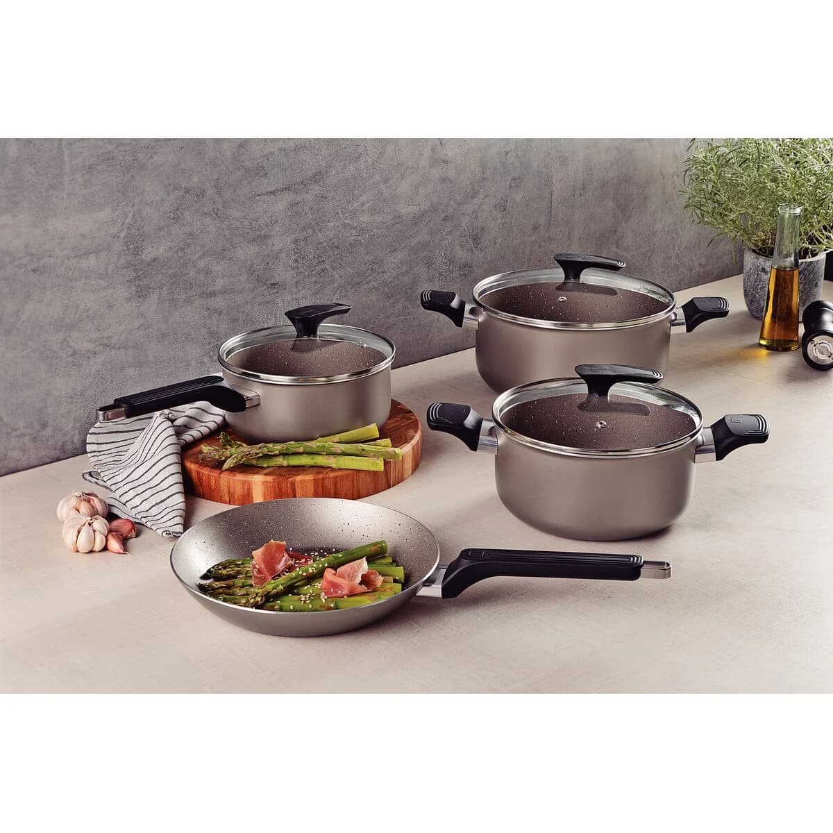 Bateria de Cocina Tramontina Milazzo Ollas 4 Piezas Teflon — miniatura 4
