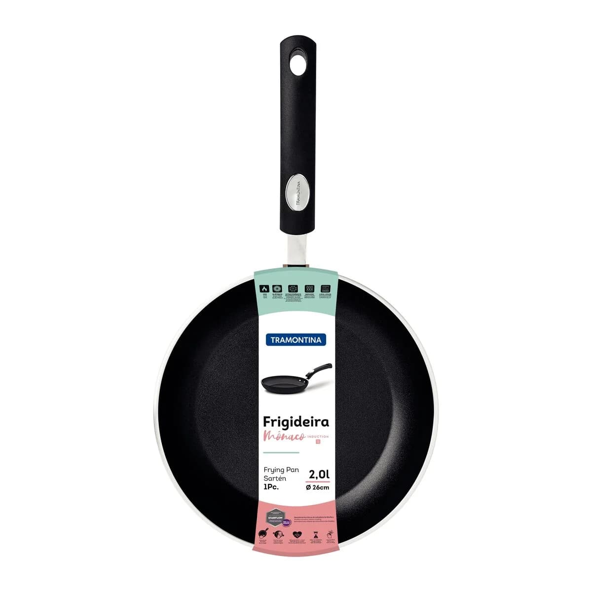 Sarten Tramontina Monaco Induccion Antiadherente 26 CM — imagen 2 de 5