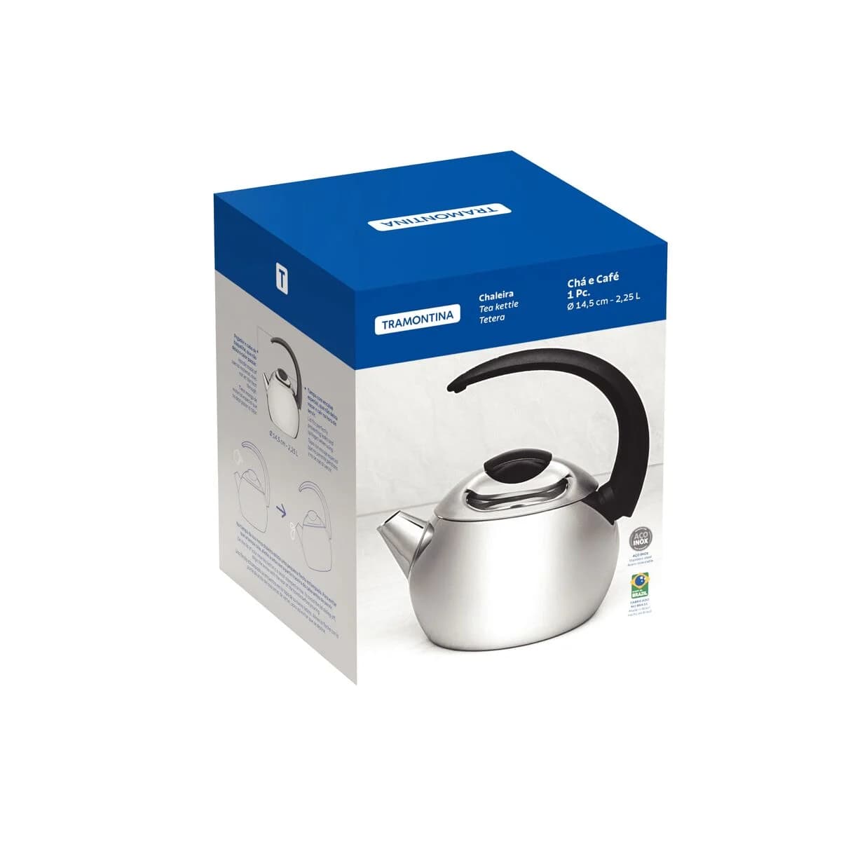 Caldera Tetera Acero Inoxidable Tramontina 2,25 Litros — miniatura 2