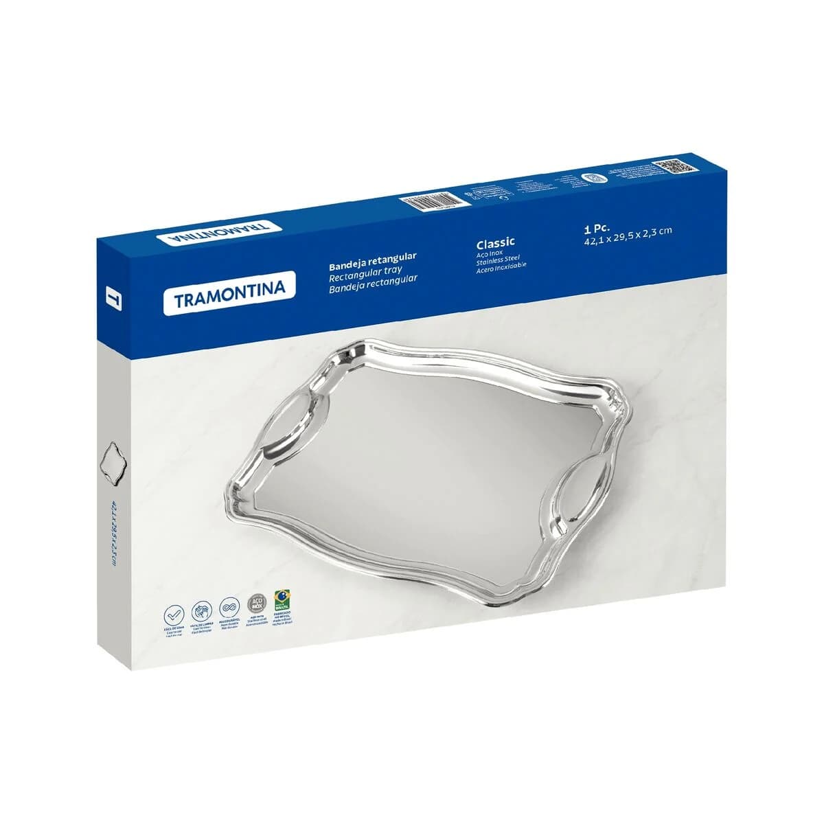 Bandeja Tramontina Classic Acero Inoxidable 42 CM — miniatura 2