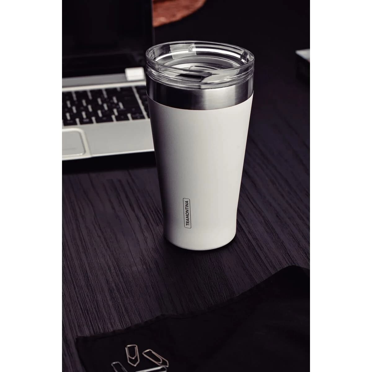 Vaso Termico Tramontina Exata Acero Inoxidable Blanco 550 ml — miniatura 4