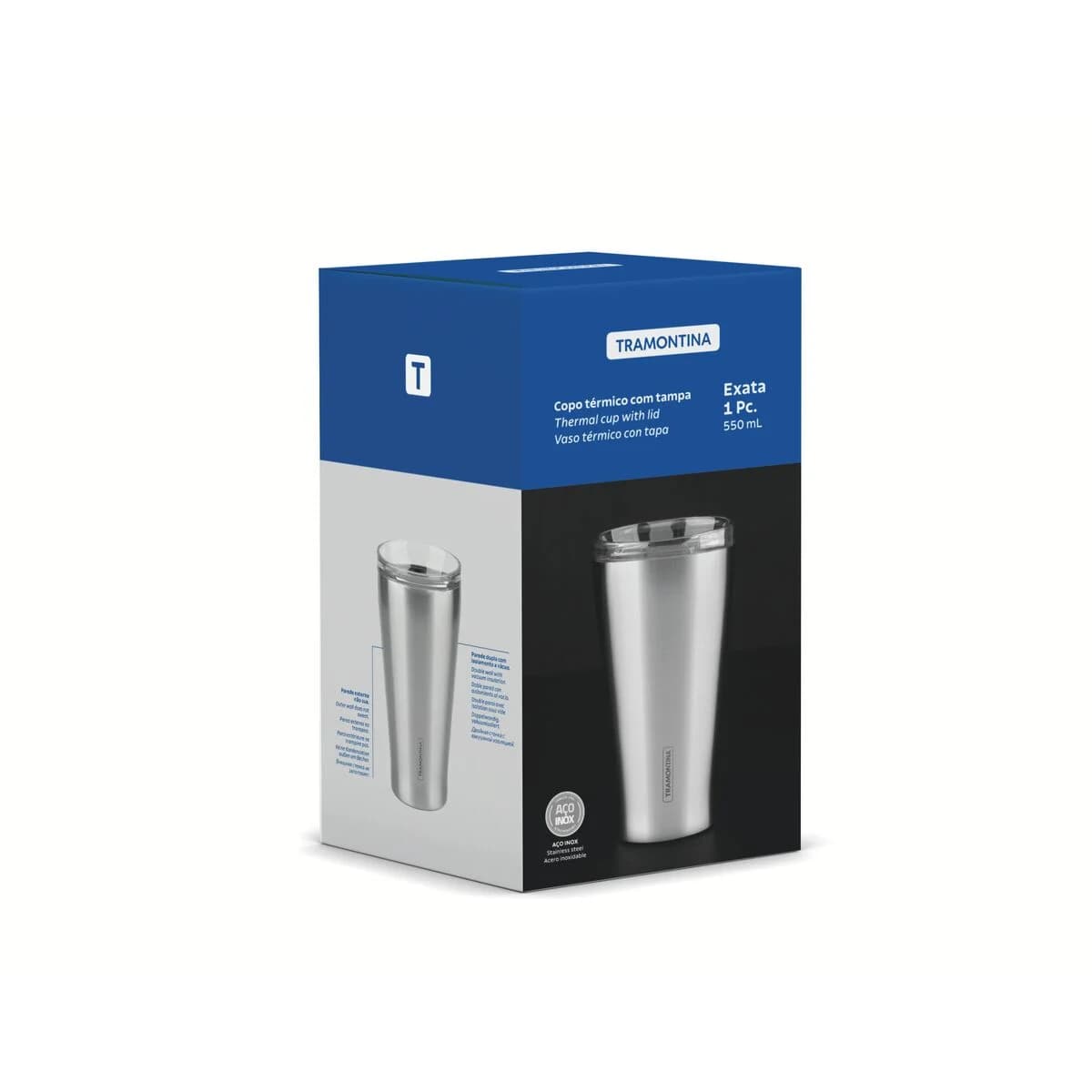 Vaso Termico Tramontina Exata Acero Inoxidable 550 ml — miniatura 2