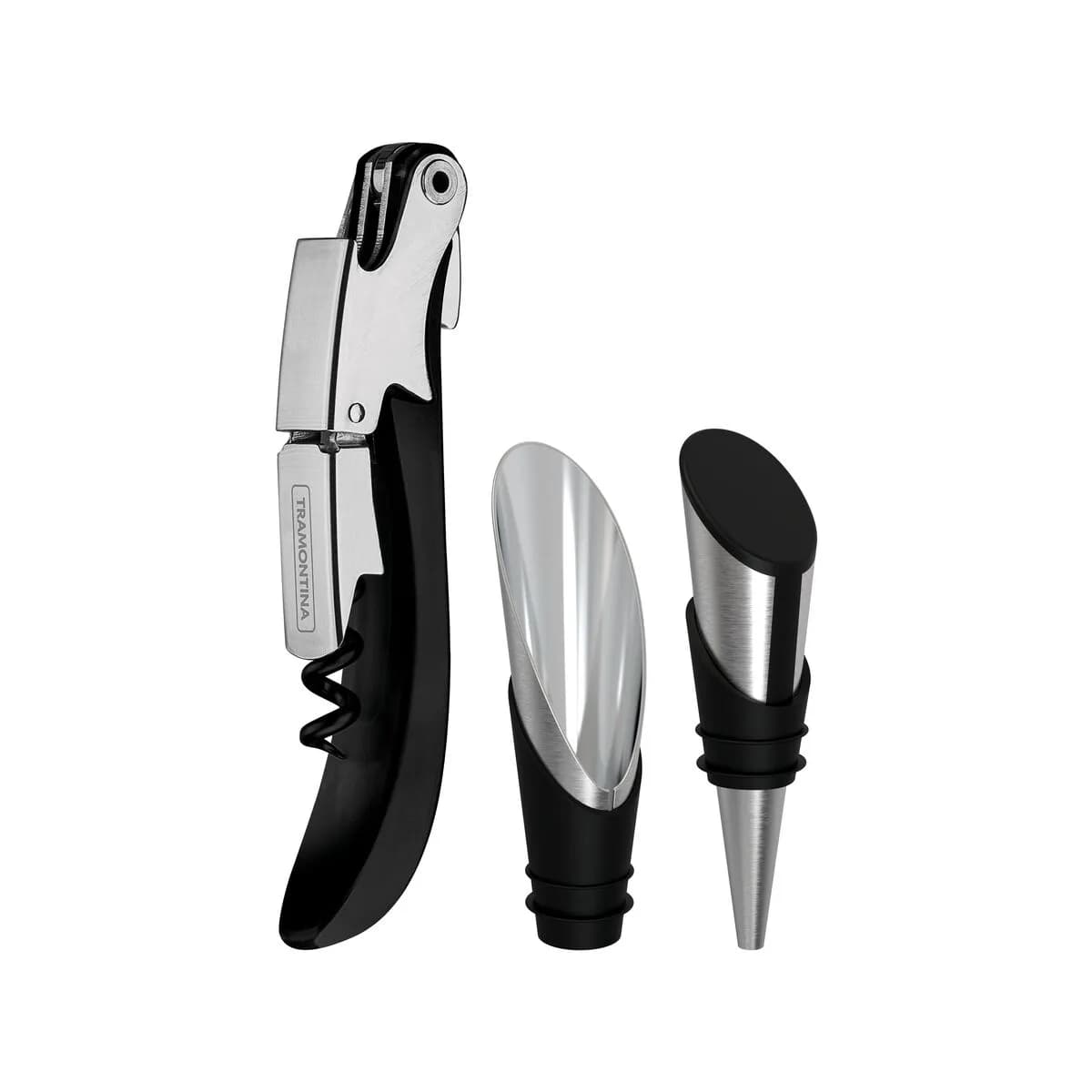 Set De Vino Tramontina Harmoniza Acero Inoxidable 3 Piezas — imagen 1 de 2