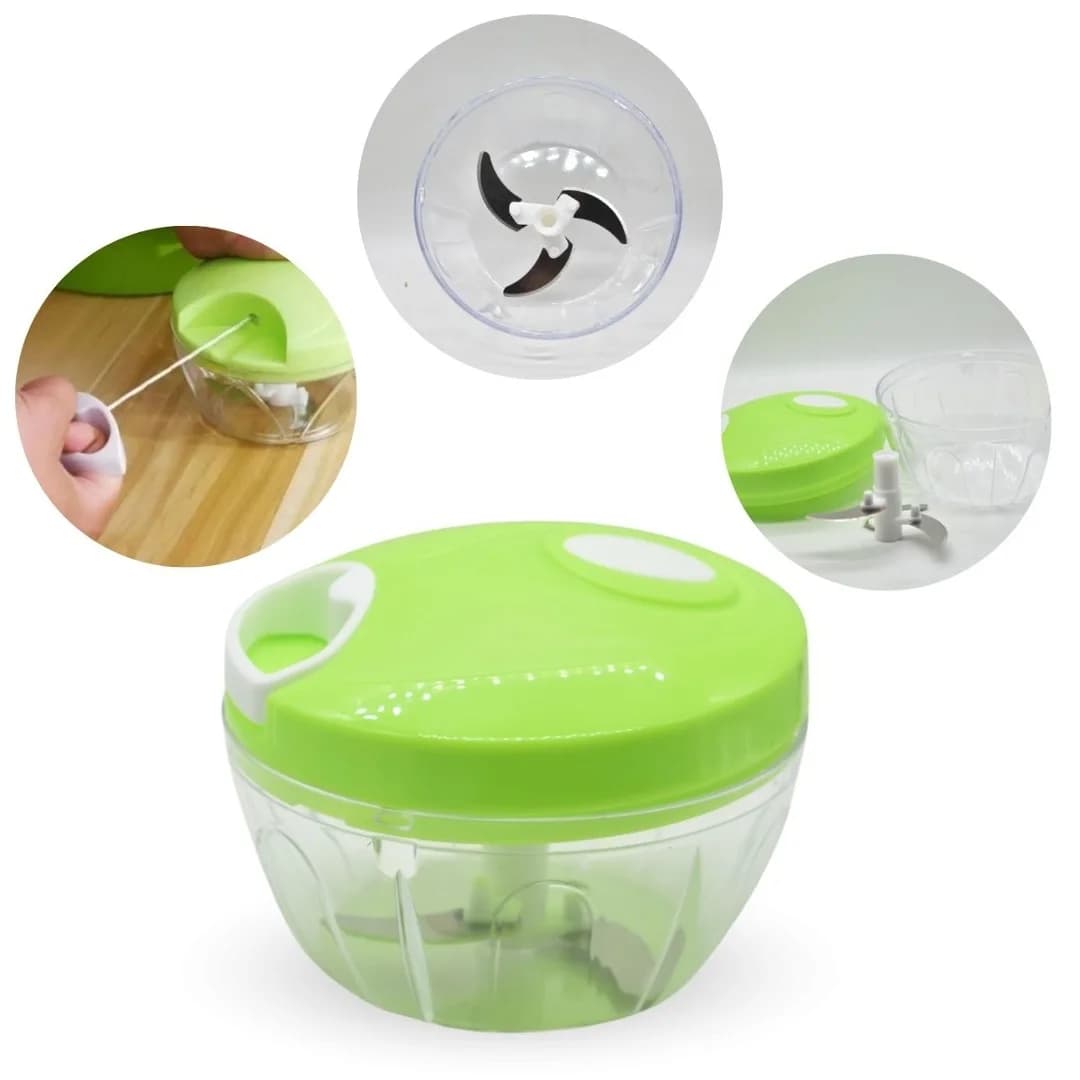 Procesador De Alimentos Manual Cortador Picadora 12.5x8.3cm — miniatura 2