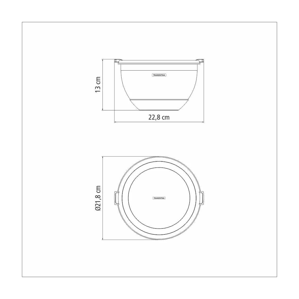 Bowl De Acero Inoxidable Con Tapa Tramontina 3000 Ml — miniatura 5