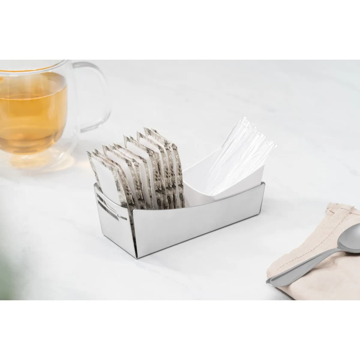 Dispensador De Azucar Porta Sachet Tramontina Acero Inox — miniatura 6
