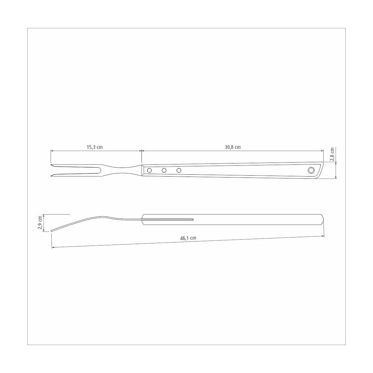 Tenedor Para Asado Tramontina Churrasco Acero Inox 46 Cm — miniatura 3