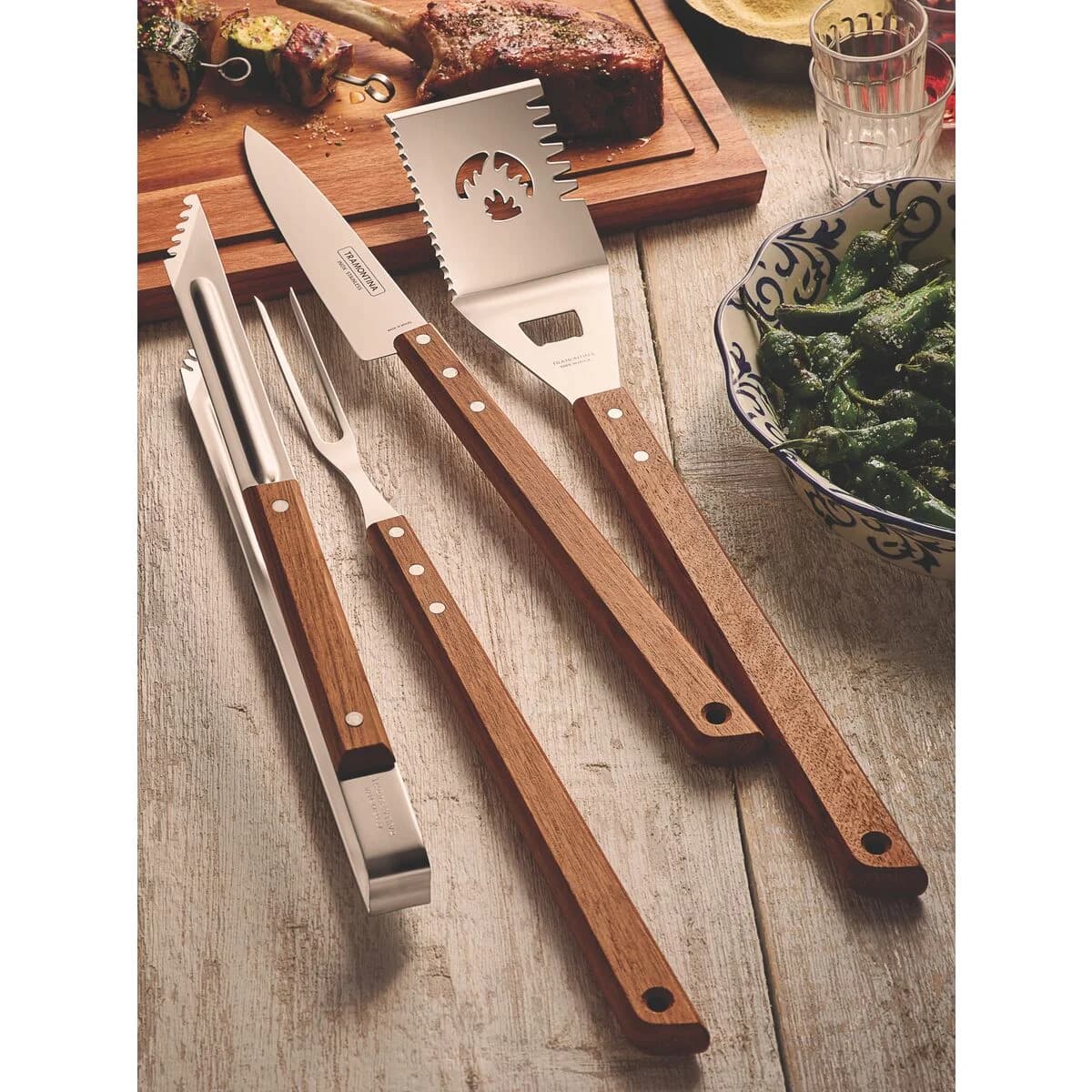 Tenedor Para Asado Tramontina Churrasco Acero Inox 46 Cm — miniatura 4