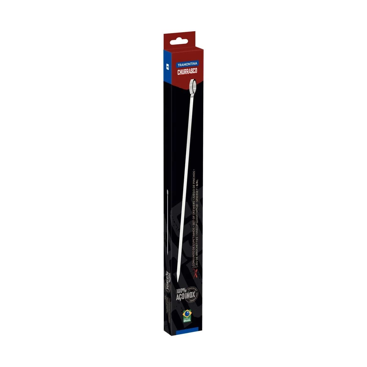 Pincho De Brochette Tramontina Acero Inox X6 Unid 30 Cm — miniatura 4