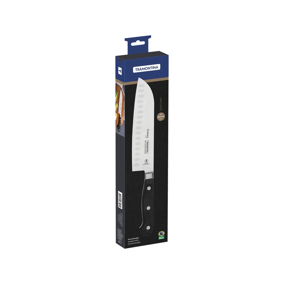 Cuchilla Santoku Tramontina Century Acero Inoxidable 7 PuLG — miniatura 2