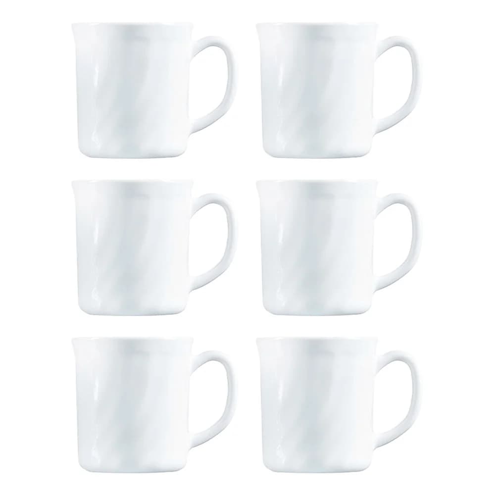 Taza De Vidrio Mug Luminarc Blanco Trianon 290 Ml — imagen 1 de 1