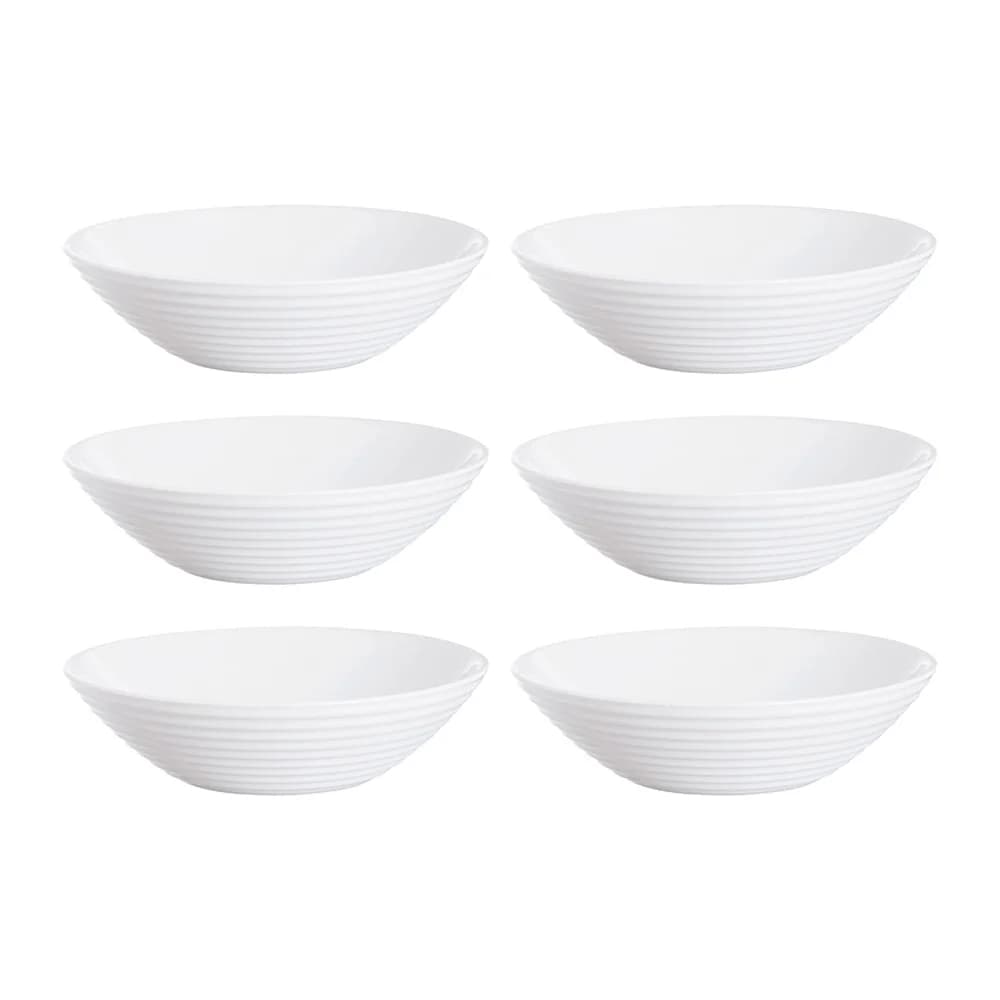 Bowl De Vidrio Blanco 20 Cm X 5,5 Cm Luminarc Harena X6 Unid — imagen 1 de 3