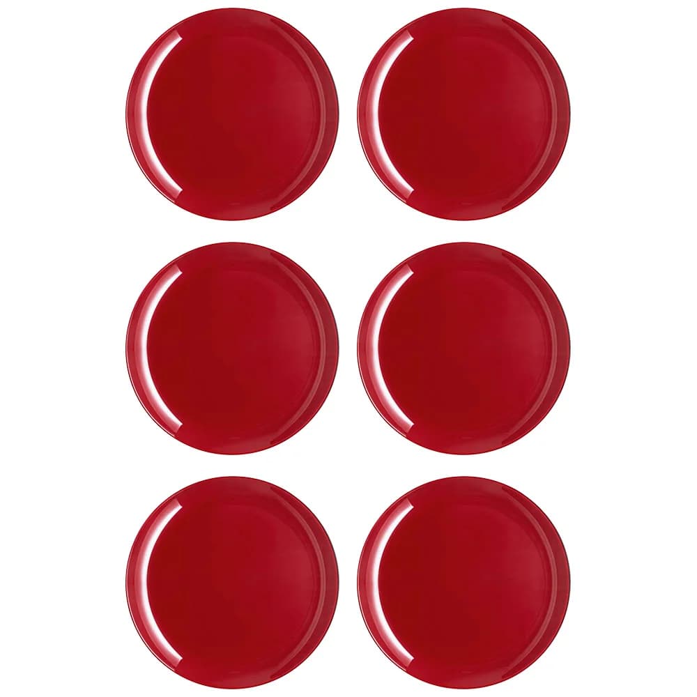 Plato Llano Vidrio 26 Cm Luminarc X6 Unid Arty Bordeaux — imagen 1 de 4