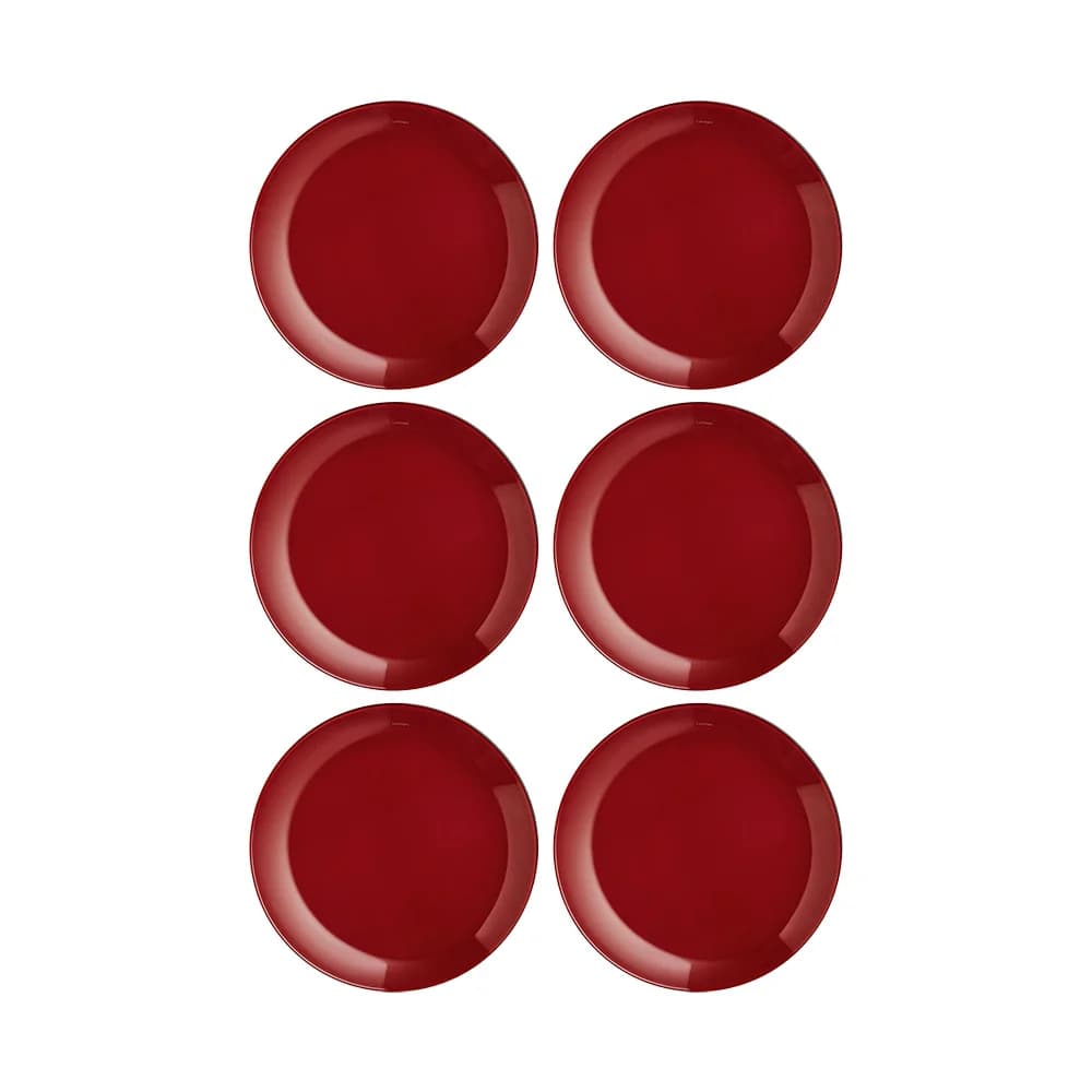 Plato De Postre Vidrio 20 Cm Luminarc X6 Unid Arty Bordeaux — imagen 1 de 4