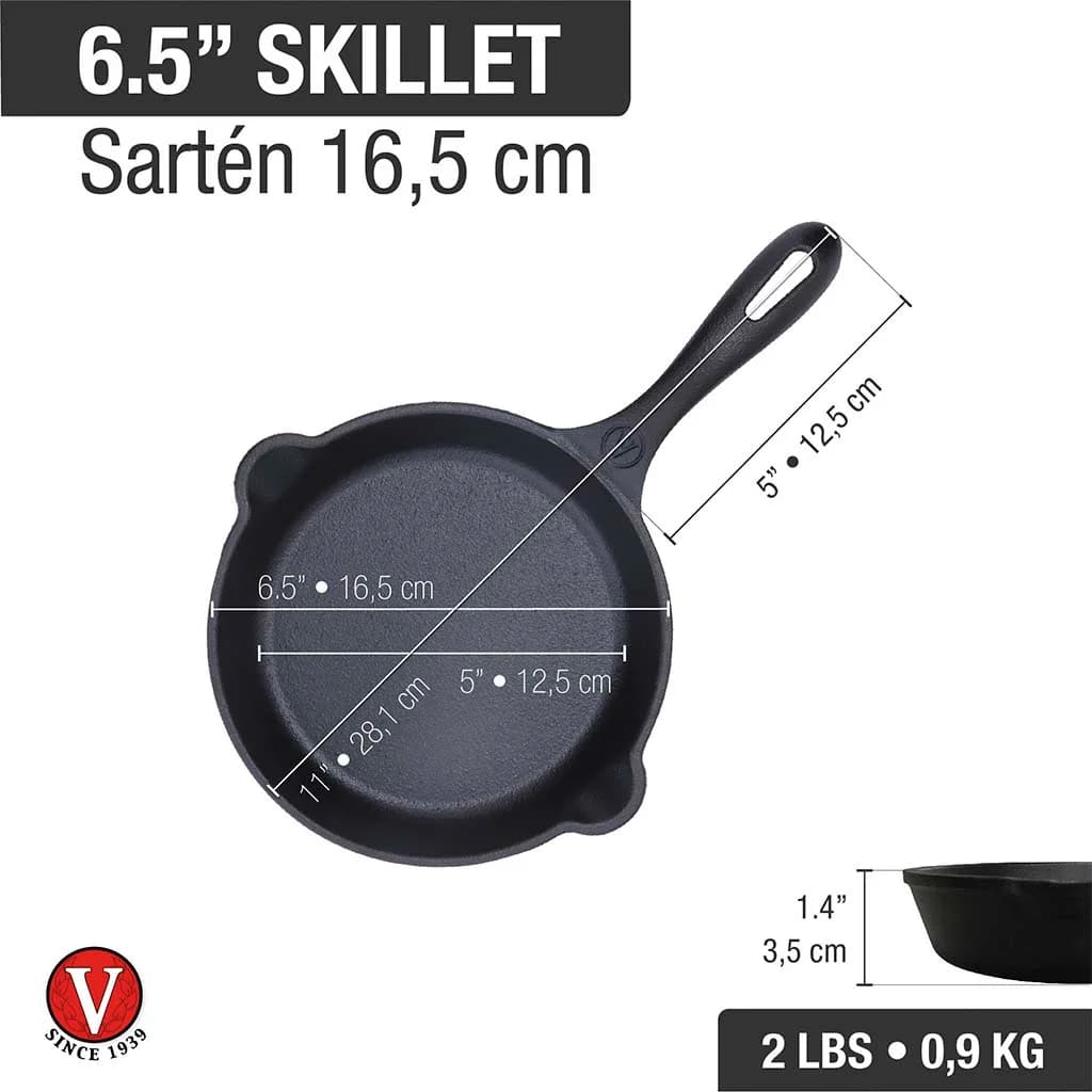 Sarten De Hierro Fundido Esmaltado 16,5 Cm Victoria — miniatura 3