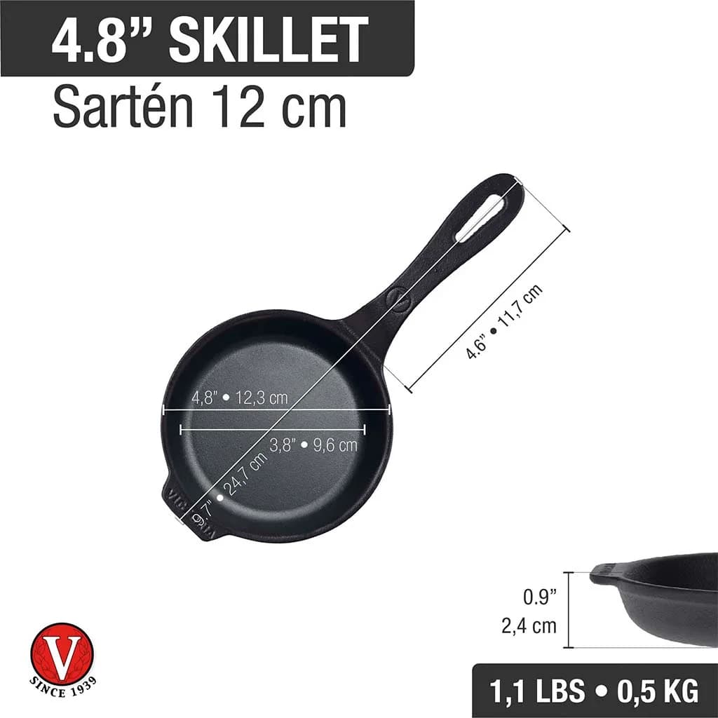 Sarten De Hierro Curado Victoria 12 Cm Provolonera — miniatura 4