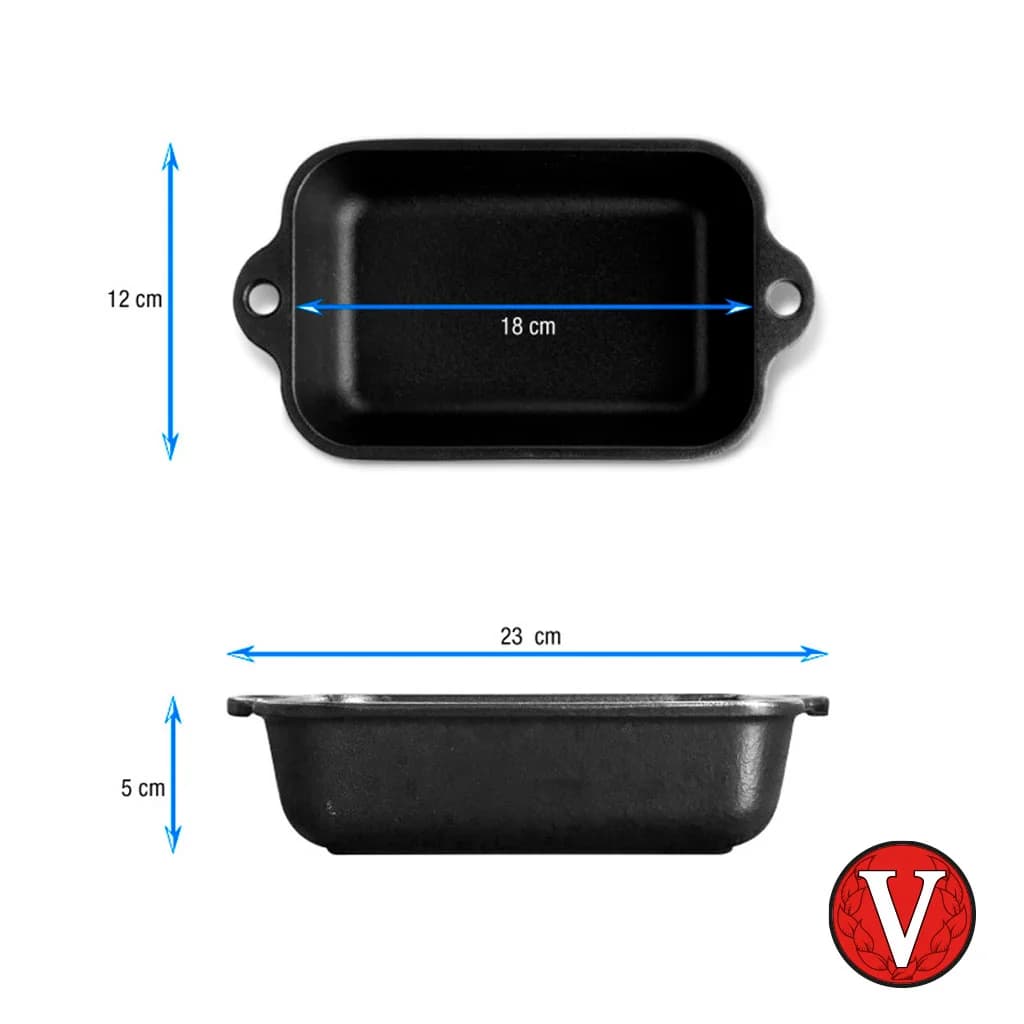 Asadera De Hierro Esmaltado Para Lasagna 18 X 11 Cm — miniatura 3