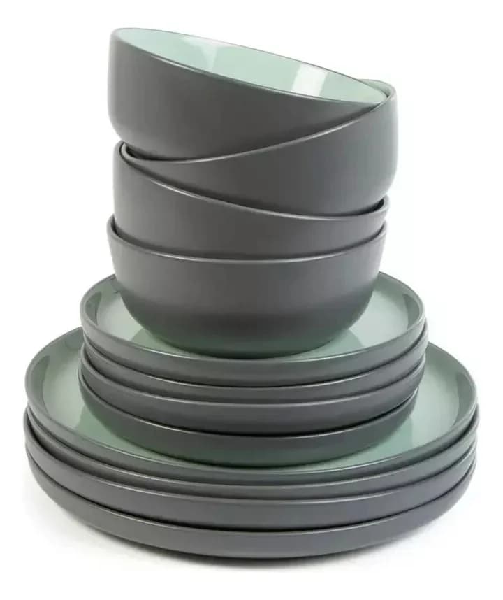 Juego Vajilla 16 Piezas Loza Cerámica Plato Taza Bowl — miniatura 2