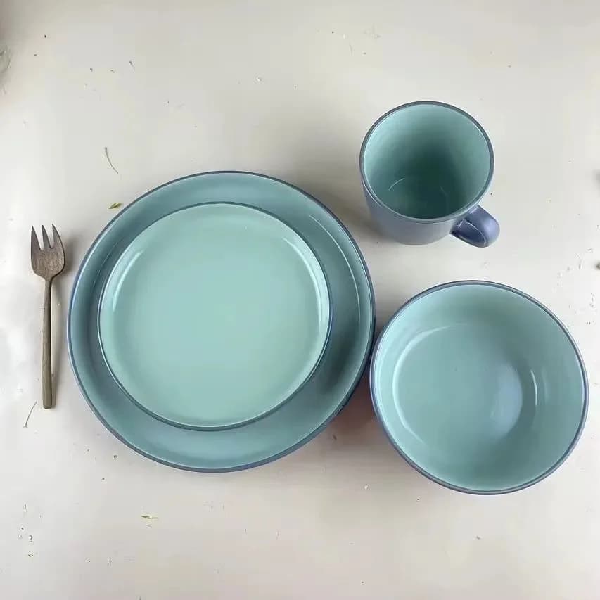 Juego Vajilla 16 Piezas Loza Cerámica Plato Taza Bowl — miniatura 4